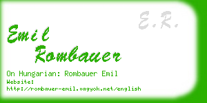 emil rombauer business card